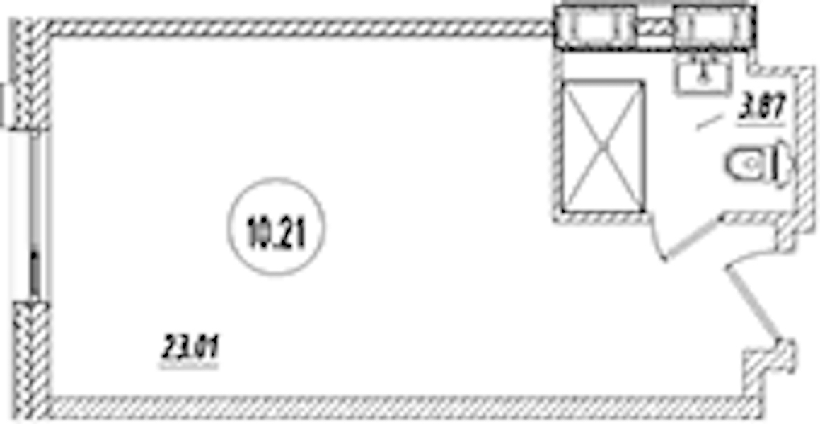 Квартира студия 26.88 м², 10/9 эт., Апарт-отель «Апарт отель Well»